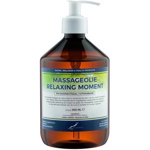 Massageolie Relaxing Moment 500 ml met witte pomp - 100% natuurlijk - biologisch en koud geperst