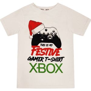 Kerstshirt Kerstmuts Xbox Controller Wit - Jongens