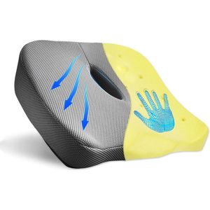 Memory Foam Zitkussen - Ergonomisch Ontwerp - 1 stuk - 18"" x 16