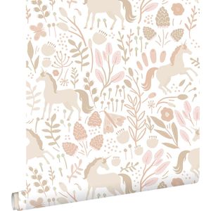 ESTAhome behang unicorns beige - 0.53 x 10.05 m - 139873