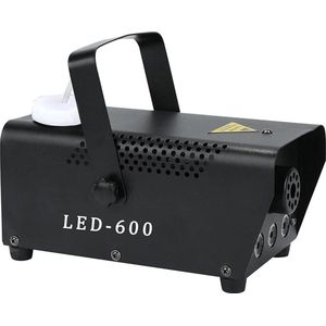 Rookmachine - 600 - Mini Led - Rook Mist Machine - Effect Disco - Dj - Party - Kerst - Bruiloft - Verjaardag - Met Afstandsbediening - Zwart