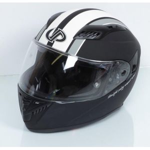 casque up pour moto up taille xl up vintage zwart/wit mat neuf
