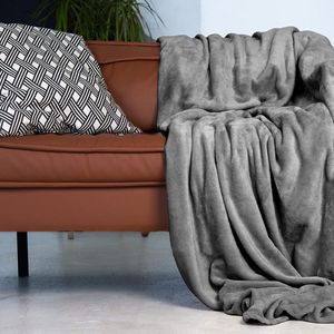 Gräfenstayn® knuffeldeken fluffy & super zacht - hoge kwaliteit fleece deken ook perfect als woondeken, sprei, sofa deken & zomerdeken geschikt - elegante gooideken voor sofa & bank (Grijs, 240x220 cm)