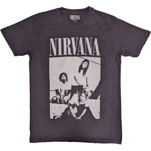 Nirvana - Sitting Heren T-shirt - S - Zwart