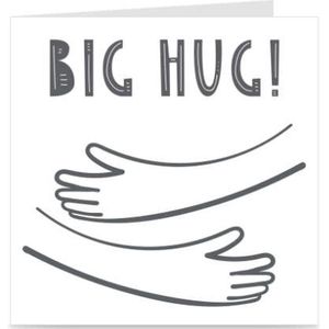 BIG HUG | kaart / wenskaart met envelop | vriendschap / denken aan / knuffel / sterkte