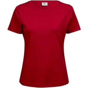 Ladies Interlock T-Shirt - Red - L - Tee Jays