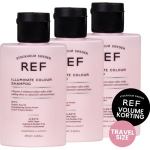 REF - Illuminate Colour - Shampoo - 3x 100ml - Reisformaat - Voordeel