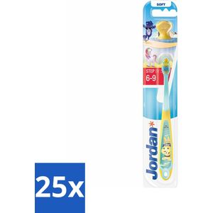 25 x Jordan Tandenborstel Step 3 (6-9 jaar) - Tandenborstel Bijtring - Kindertandverzorging
