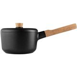 Eva Solo Nordic Kitchen Steelpan 16 cm - Stijlvolle en praktische steelpan met eikenhouten handvat en anti-aanbaklaag