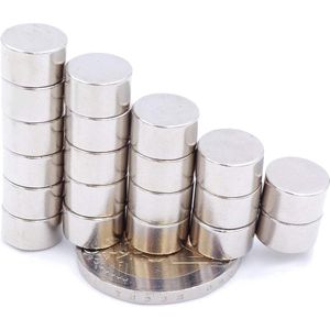 20 mini schijfmagneten 10x6 mm N52 dikke stand - ultrasterke neodymium magneten - power magneet voor modelbouw en foto - whiteboard - notitiebord - koelkast - knutselen - magnetische schijf extra sterk