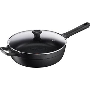 Tefal Trattoria Pro Hapjespan met Deksel - Ø28cm - Inductie - Gietaluminium - Ovenbestendig - Zwart