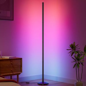 LED Vloerlamp met Afstandsbediening en Muzieksynchronisatie - Moderne Staande Lamp voor Sfeervolle Verlichting - Kleurverandering en Ritmegevoelige Verlichting - Inclusief RGB