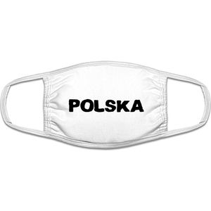 Polska mondkapje | Polen gezichtsmasker | bescherming | bedrukt | logo | Wit mondmasker van katoen, uitwasbaar & herbruikbaar. Geschikt voor OV