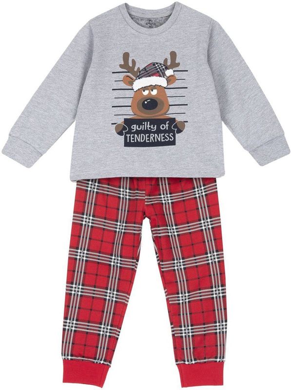 Chicco - Nachtkledij - Grijs - Rood - Zwart - Wit - 2-delig - Lang/maxi