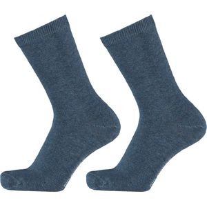 Sokken kinder en dames van 98% bio-katoen naadloos per 2 paar. 31-34, Jeans Blauw.