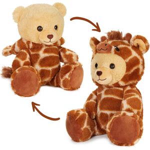 BRUBIES Teddy Giraf - 25 cm Teddybeer in Giraffenkostuum met Capuchon- Knuffel voor Gezellige Avonturen - Knuffelcadeau voor Kinderen