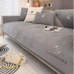 E-shop4u® - Bankhoezen - Sofacover - Anti-Slip - Universele Bankhoes - Bank Beschermhoes - Bank Bekleding - Polyester - Maat 70x90cm - Donker Grijs - bankhoes hoekbank - sofa cover - bank hoes - bank beschermer - kussenhoes