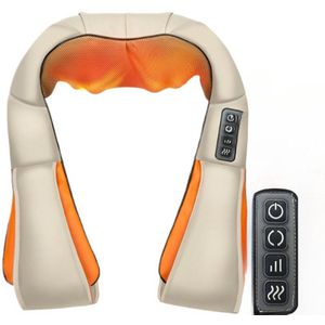 Shiatsu Massagekussen - Elektrisch Nekmassage Apparaat - Nek, Schouder en Rug - Warmtefunctie - Diepe Weefseltherapie