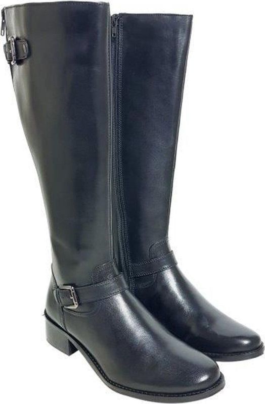 Dameslaars Custom Made Patra Zwart Kuitmaat 37.5 cm-Schoenmaat 37