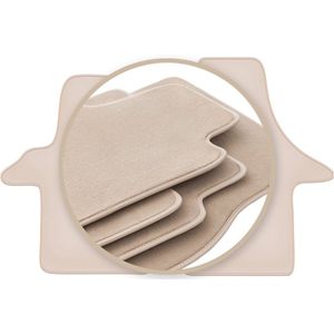 PREMIUM beige vloermatten voor: Volkswagen Transporter T5 Multivan bestelwagen 2005-2015