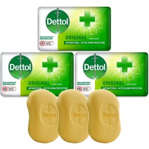 Dettol Original Handzeep Active Germ Protection - Antibacteriële zeep - Soap - Zeep Blok (3 x 100g)