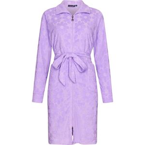 Paarse badstof badjas Rebelle met rits - Paars - Maat - S