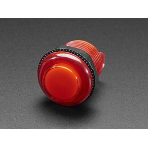 Arcade Button with LED - 30mm Translucent Red Adafruit 3489