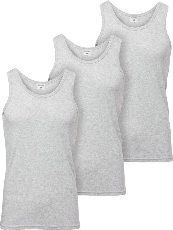 Ladeheid 3 pack Heren Singlet-Onderhemd Heren – Katoen – Grijs – S – LA-LA40-258-US