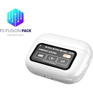 Bluetooth 5.4 In-Ear Hoofdtelefoon – ANC & ENC LED Touch Display Draadloze – ANC & ENC Ruisonderdrukking - FS Fusion Pack Oordopjes – ANC & ENC Ruisonderdrukking – LED Touch Display – Lage Latency Gaming – Oplaadcase – Nieuw 2025