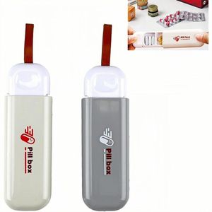 2 x Medicijnendoosje - Pillendoosje - Reis pillendoos - Medicijn organizer - dubbele set voor thuis en reizen - ultradun ontwerp - voor supplementen en vitamines - veilige sluiting - eenvoudig mee te nemen