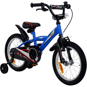 2Cycle Biker - Kinderfiets - 16 inch - Blauw - Jongensfiets -16 inch fiets