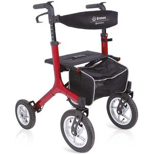 Moretti - Opvouwbare Rollator - Rood - 4 Luchtbanden