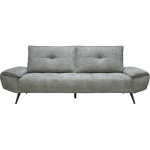 Vente-unique Zitbank 3 plaatsen in grijze textuurstof met vooruitschuivende rugleuning KELOPA L 231 cm x H 88 cm x D 130 cm