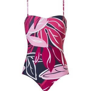 Dames badpak Pastunette - Floral Leaves - Roze - maat - 38