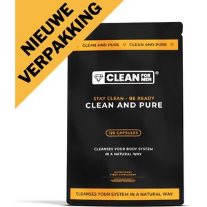 Clean and Pure for Men 120 capsules | Vezel supplement met Psyllium Husk |+ 8 natuurlijke ingrediënten | 100% natuurlijke darmreiniging voor mannen