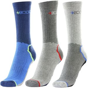 +8000 C-16217 25i Lange Sokken Blauw,Grijs EU 35-37 Jongens,Meisjes