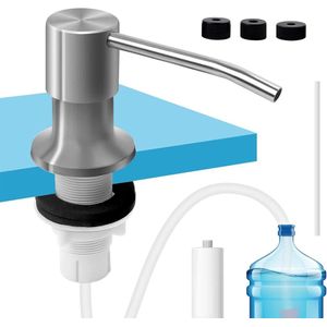 Roestvrijstalen 500 ml Inbouw Afwasmiddeldispenser - 360 graden draaibaar met stabiele afdichting