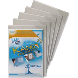 Djois KANG Easy Load magnetische presenteertas A4 - PVC - wit - pak 5 stuks