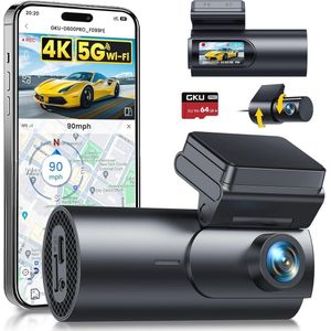 4K Dashcam met 5G WiFi en GPS