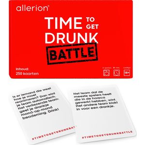 Allerion Time to get Drunk Battle Edition â€“ Drankspel met 250 Kaarten â€“ Team Drank Spel