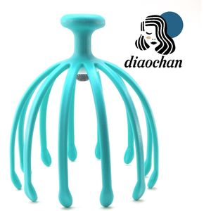 Diaochan Hoofdmassage - Hoofdmassagespin met Drukpunten - Accupunctuur - Anti-stress - Massage spin voor thuis - Blauw
