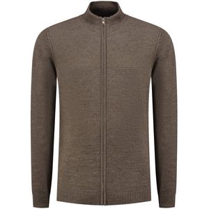 GENTS - Joseph knit cardigan - Polyacryl - Bruin - Maat XXL/XXL