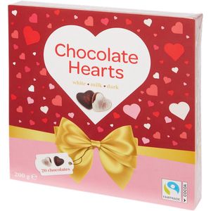 20 stuks Chocolade Hartjes - Snoepgoed - Bonbons - Valentijn - Chocolate Hearts - Belgische Chocolade