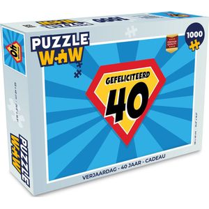 Puzzel Verjaardag - 40 jaar - Cadeau - Legpuzzel - Puzzel 1000 stukjes volwassenen