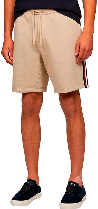 Tommy Hilfiger Global Stripe Korte Sportbroek Beige S Man