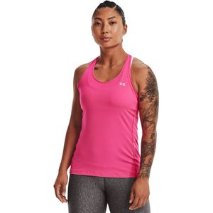 Under Armour HG Armour Racer Tank-Electro Pink / Knock Out / Metallic Silver