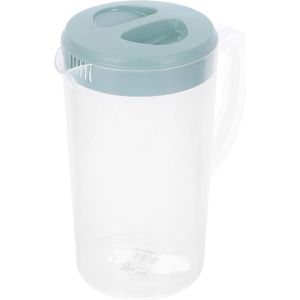 Waterkan met deksel - 2600 ml - blauw - kunststof