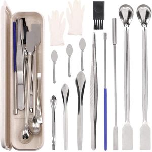 14pcs Capsule Filling Micro Lab Spoon Kits - Sampling Spoon - Mixing Spatula - Laboratory Small Mixing Spatula - Powders Tamper Tool voor Gel Cap Capsule Filler - Capsules vullen - Laboratorium hulpmiddelen