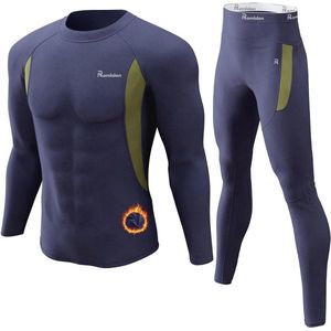 Thermal Ondergoed Set voor Mannen - Fleece Voering en Functionele Ski Onderkleding