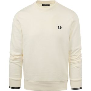 SINGLES DAY! Fred Perry - Sweater Logo Ecru - Heren - Maat XL - Regular-fit